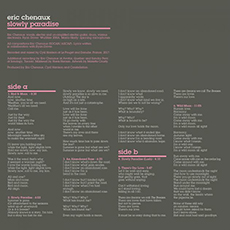 Eric Chenaux Slowly Paradise